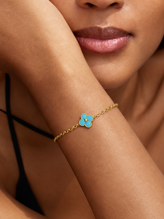 Turquoise Clover Bracelet