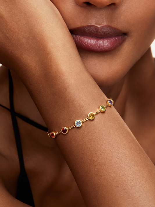 Rainbow Bezel Bracelet