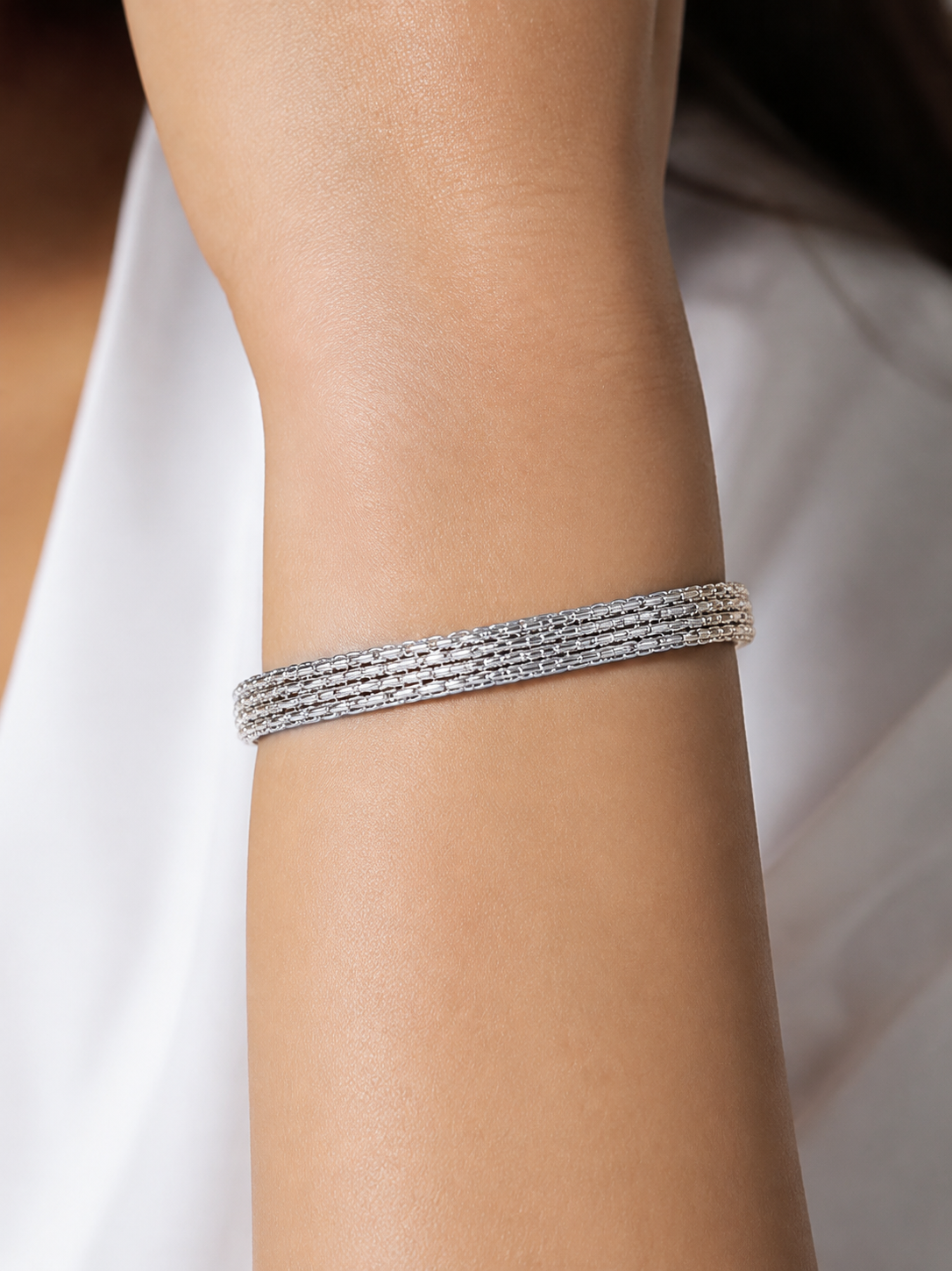 Woven Silver Bracelet