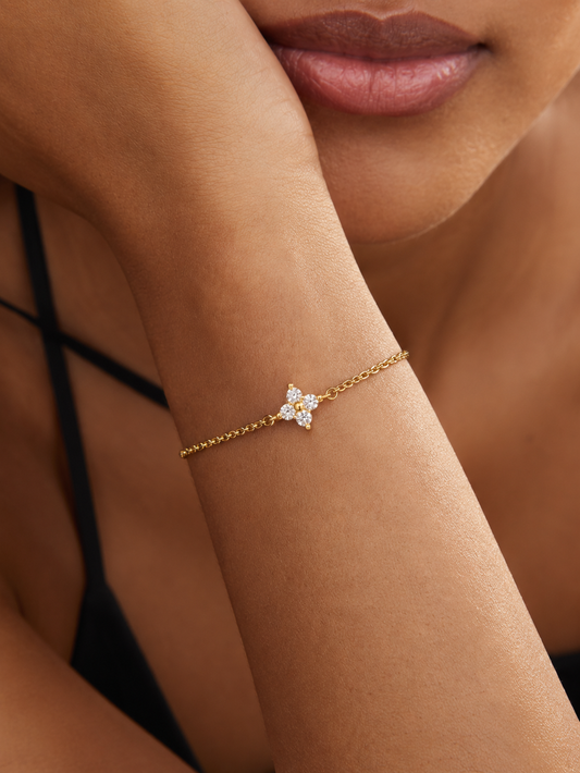 Lily Crystal Fleur Bracelet