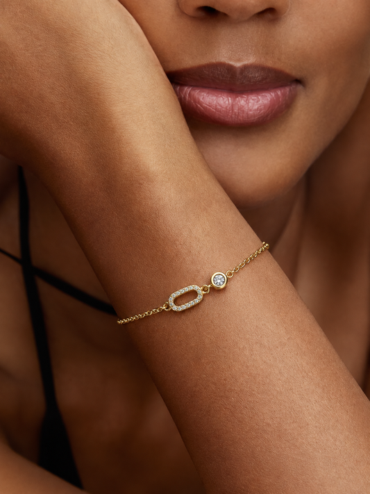Pavé Oval Link Bracelet