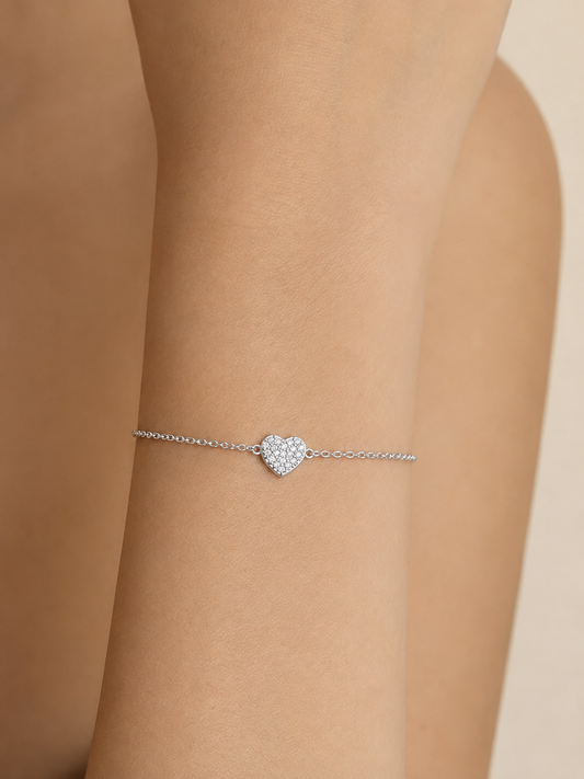 Silver Heart Bracelet