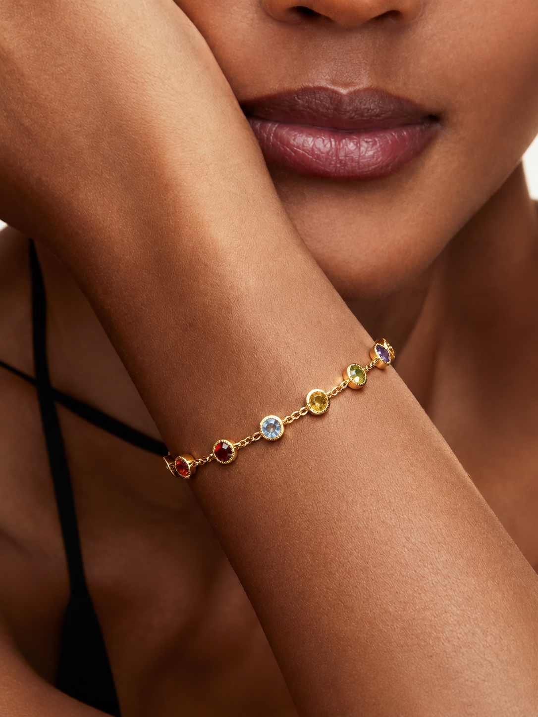 Rainbow Bezel Bracelet