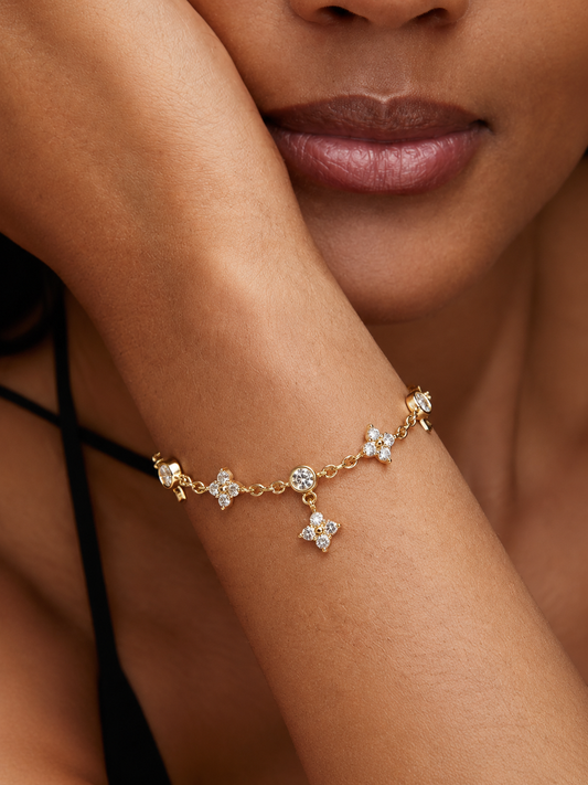 Floral Crystal Bracelet