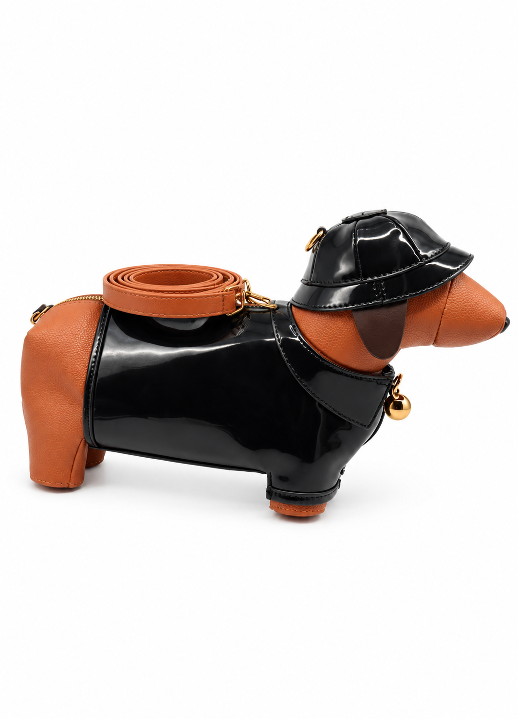 black sausage dog bag main view