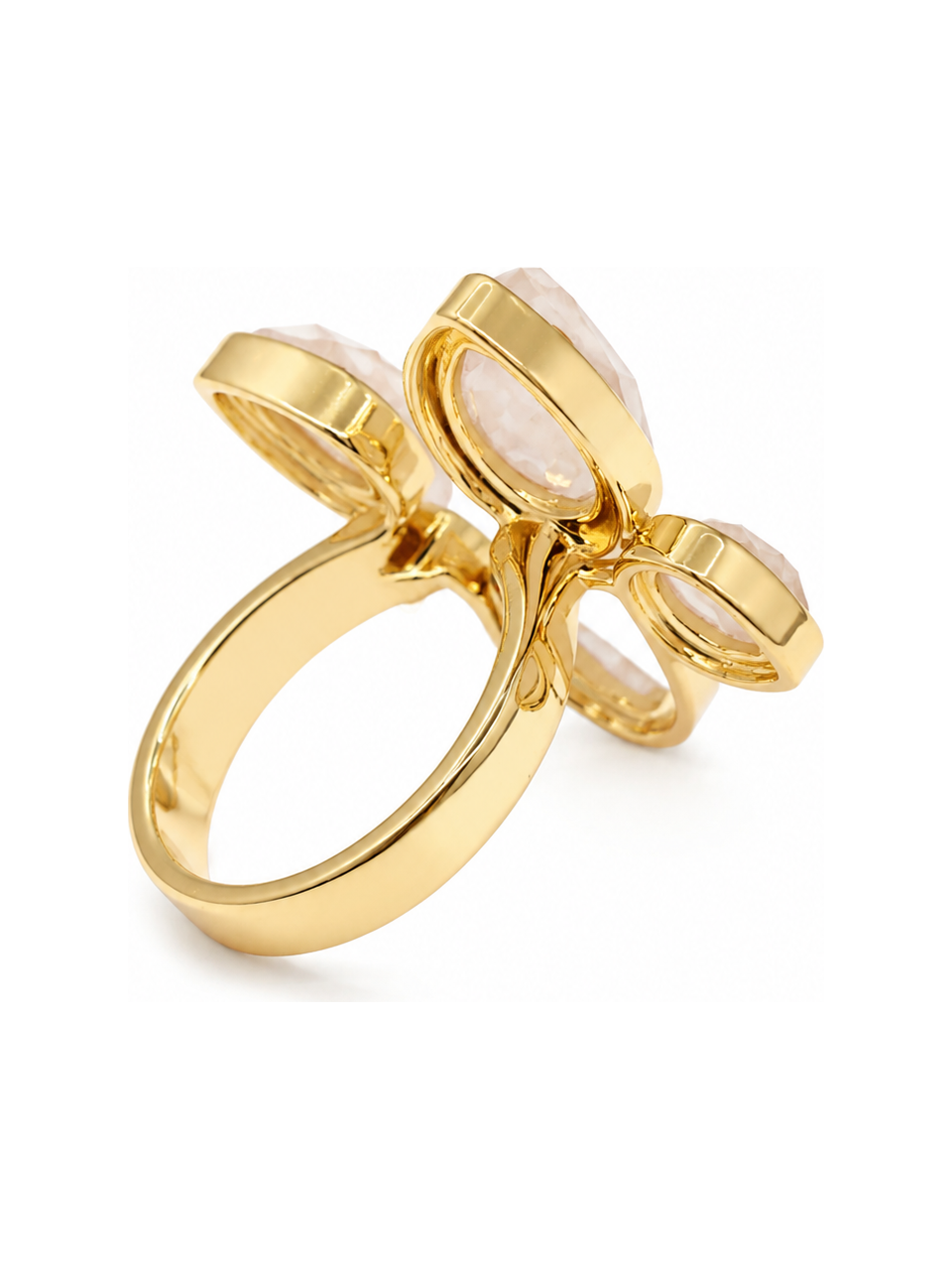 sculptural gold butterfly ring bottom view 3