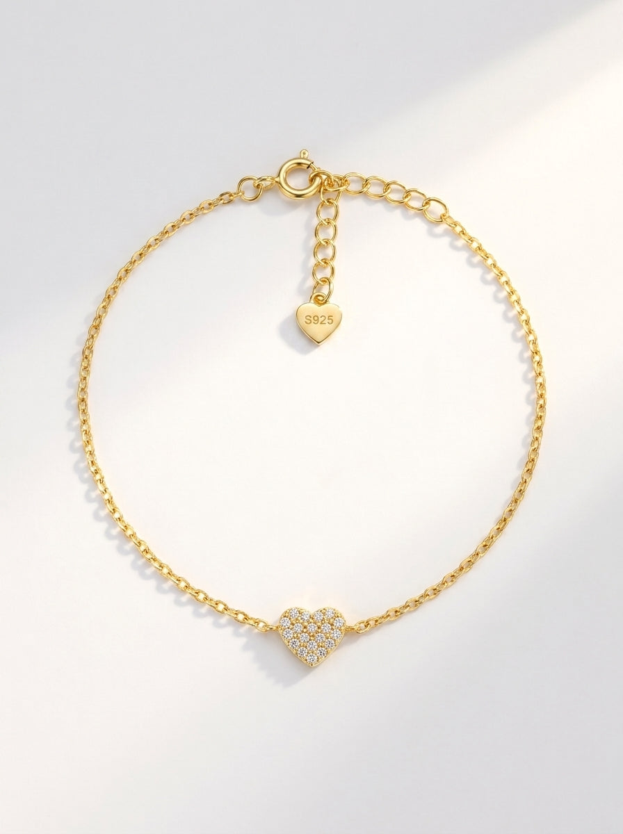 Pavé Heart Bracelet