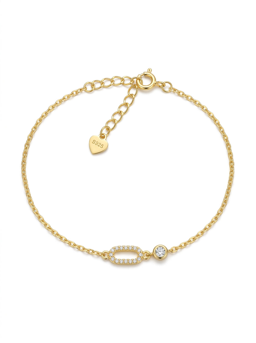 Pavé Oval Link Bracelet