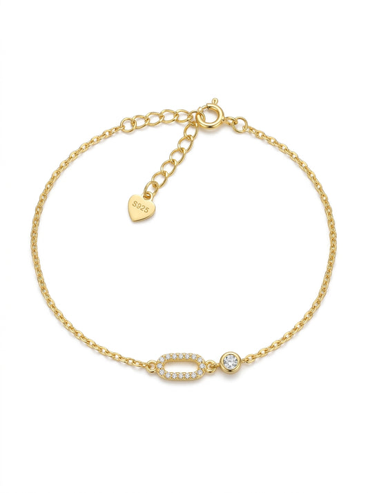 Pavé Oval Link Bracelet