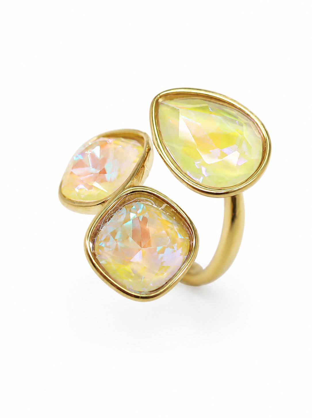 opal trio ring front view
