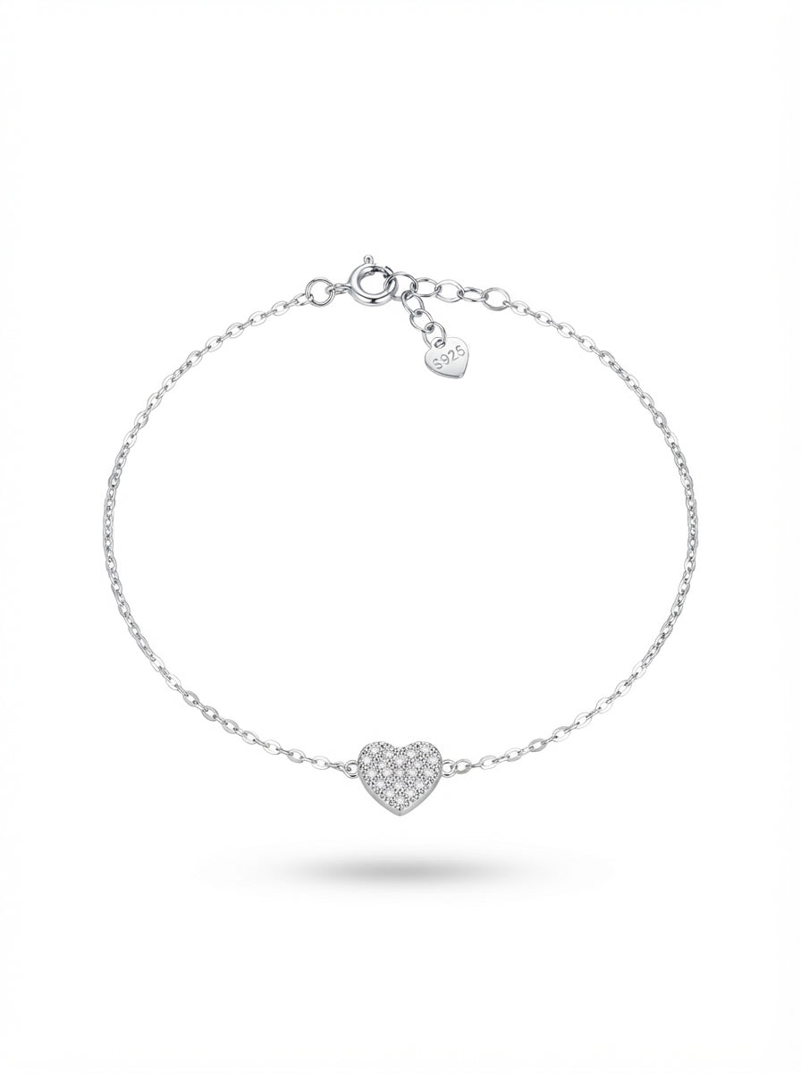 Silver Heart Bracelet