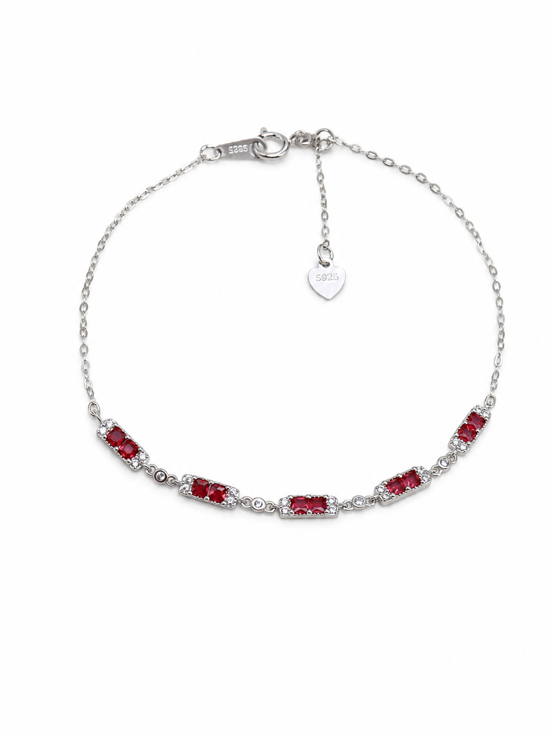 Ruby Red Crystal Bracelet