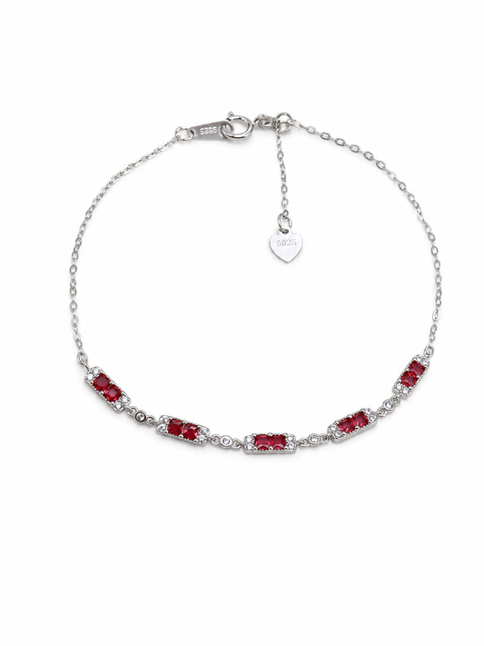 Ruby Red Crystal Bracelet