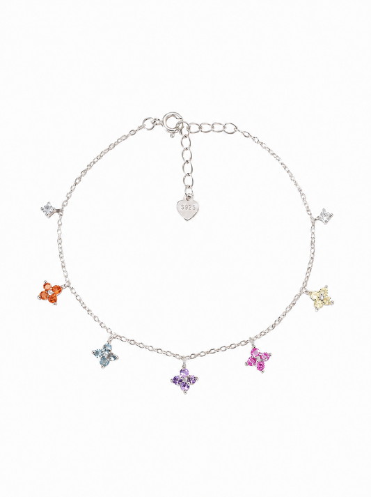 Floral Crystal Baguette Bracelet