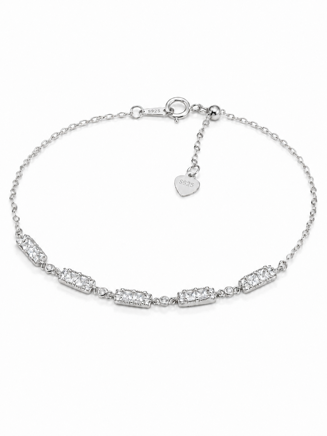 Crystal Flower Charm Bracelet