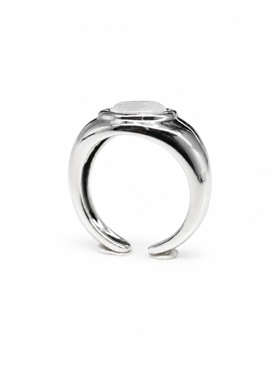 spiral silver ring main view