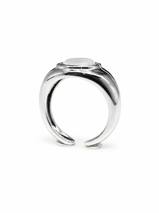 spiral silver ring main view