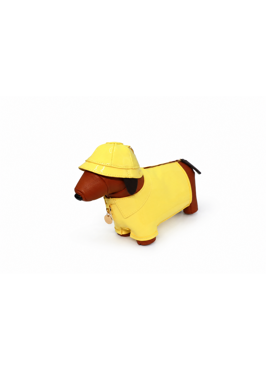 yellow sausage dog bag side 2 view